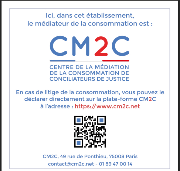 Affiche du médiateur de la consommation CM2C